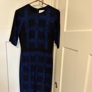 Hugo Boss black and blue dress size 0